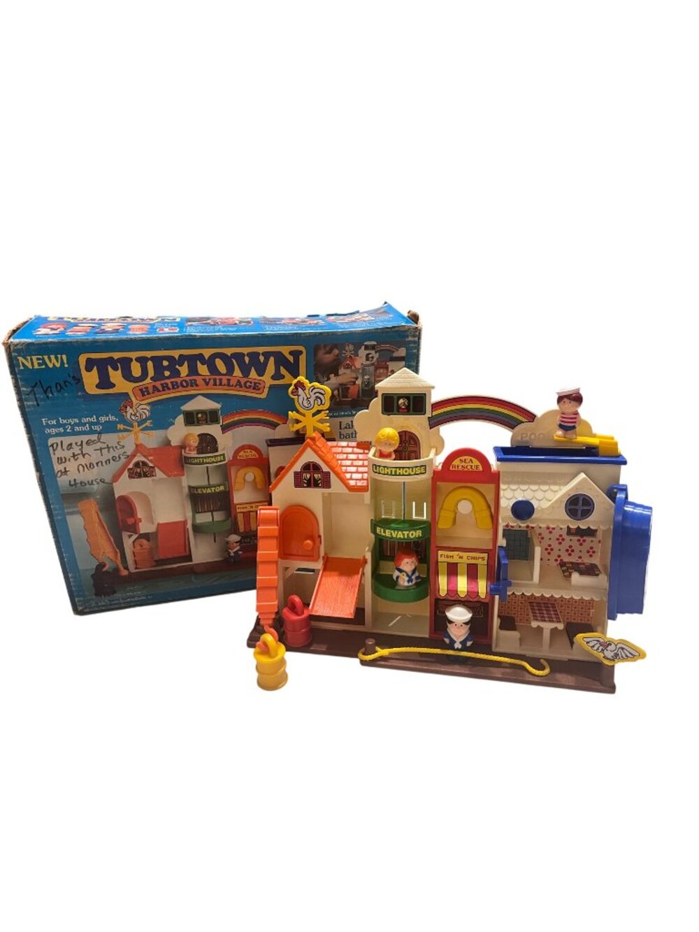 Vintage 1982 Lakeside TubTown Harbor Village Toy COMPLETE #5505